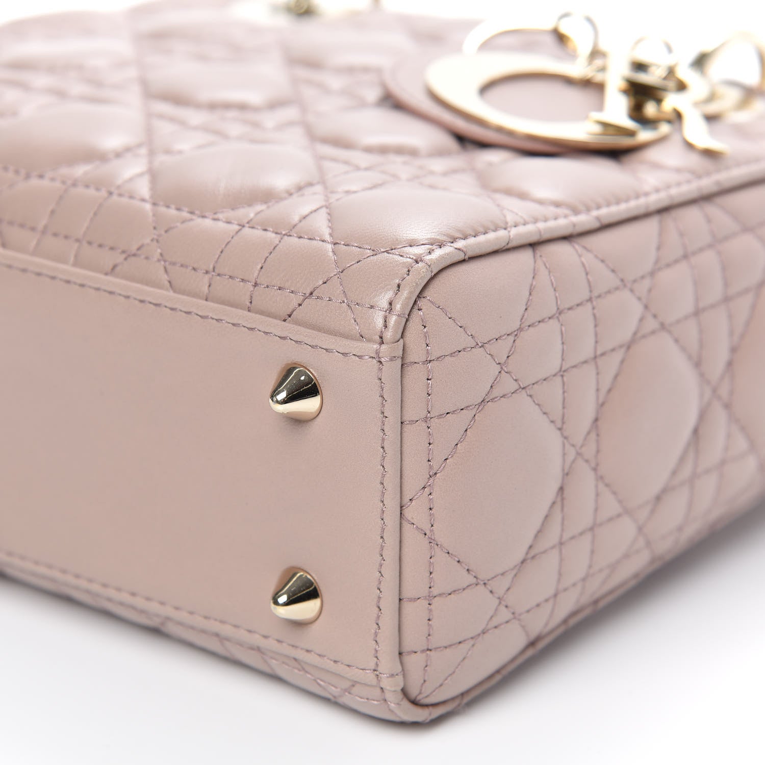 Christian Dior Lambskin Cannage Small Lucky Badges My Lady Dior Taupe 9 of 11