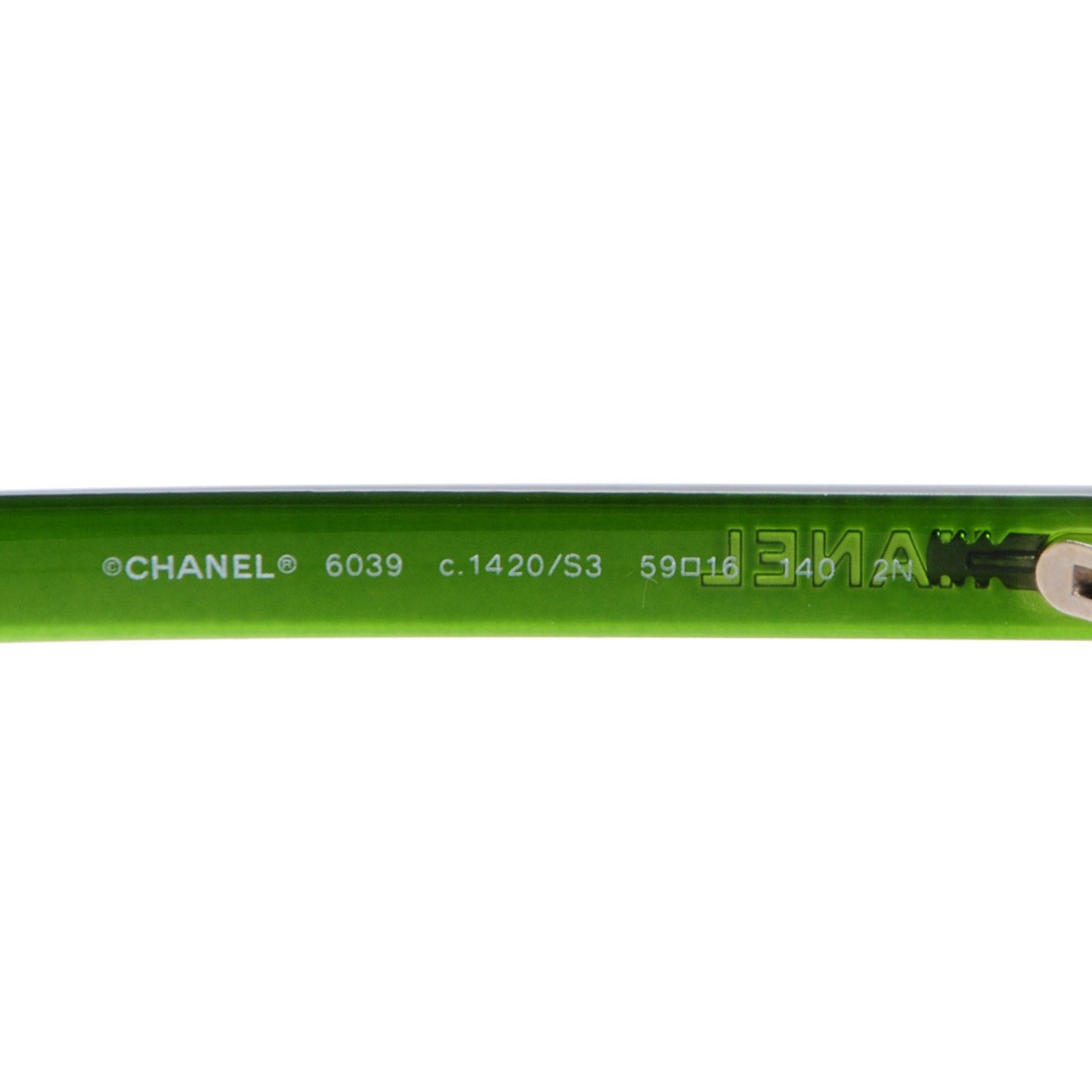 Cat Eye Chain Sunglasses 6039 Green