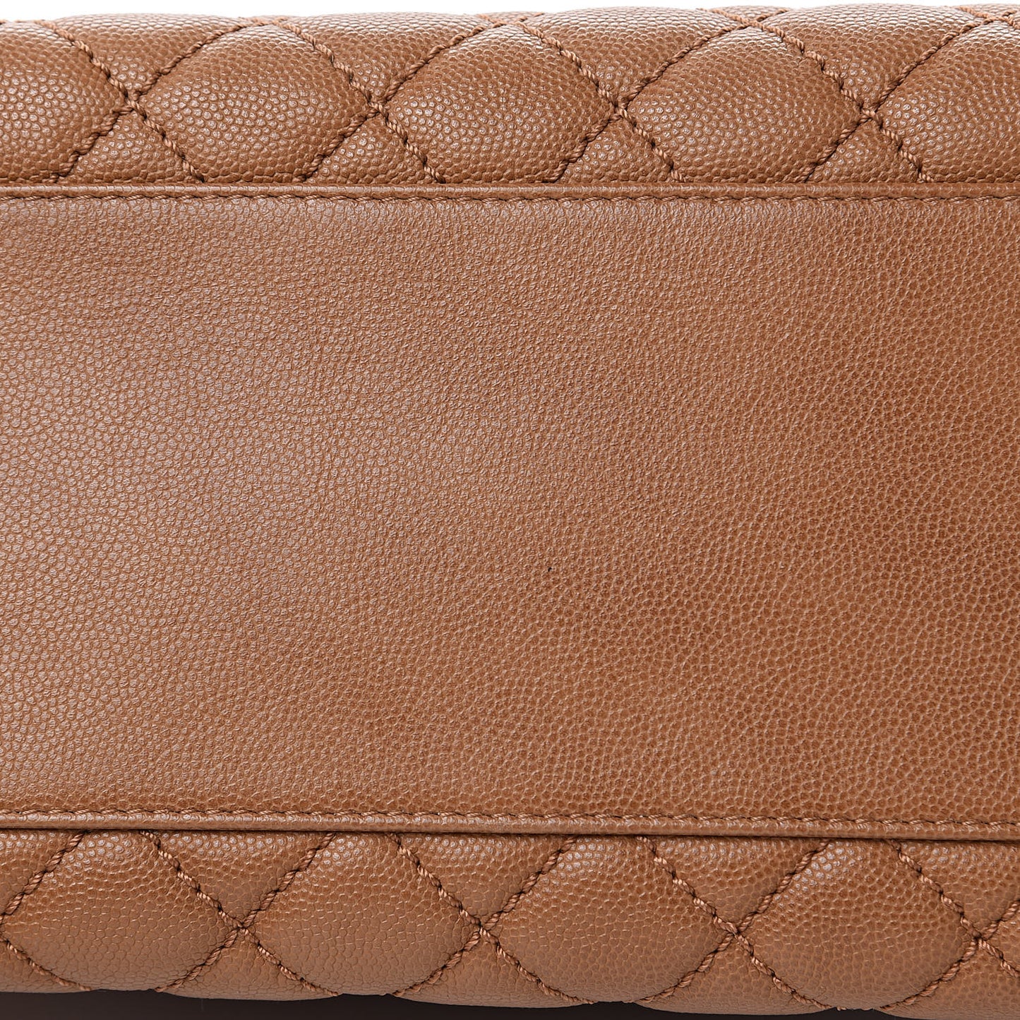 Caviar Quilted Medium Coco Handle Flap Camel