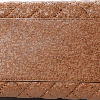 Chanel Caviar Quilted Medium Coco Handle Flap Camel 10 of 12