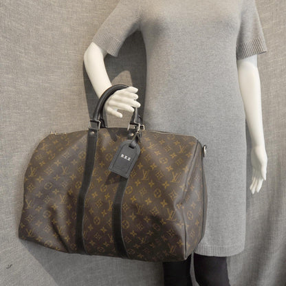 Louis Vuitton Monogram Macassar Keepall 45 9 of 9