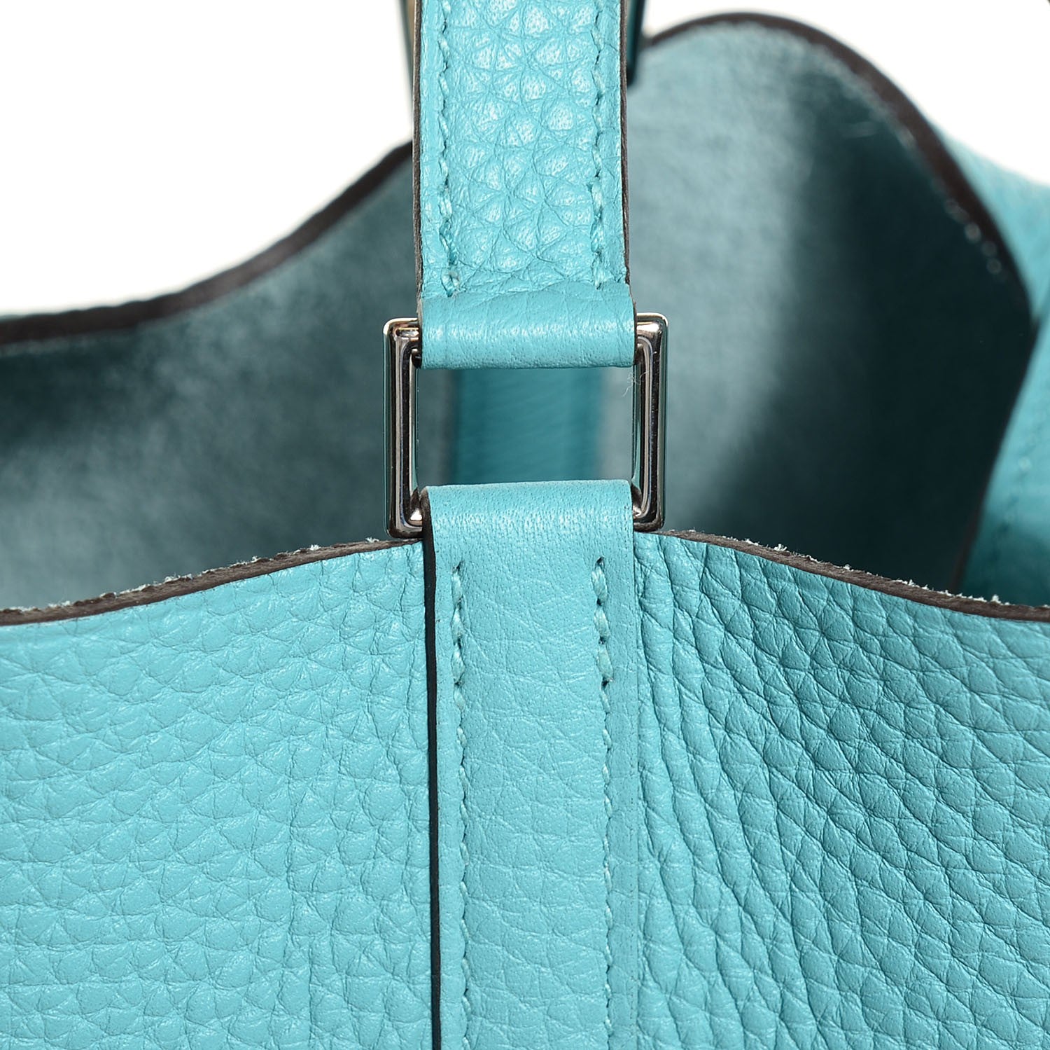Hermes Taurillon Clemence Picotin Lock 18 PM Bleu Saint Cyr 11 of 16