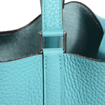Hermes Taurillon Clemence Picotin Lock 18 PM Bleu Saint Cyr 11 of 16