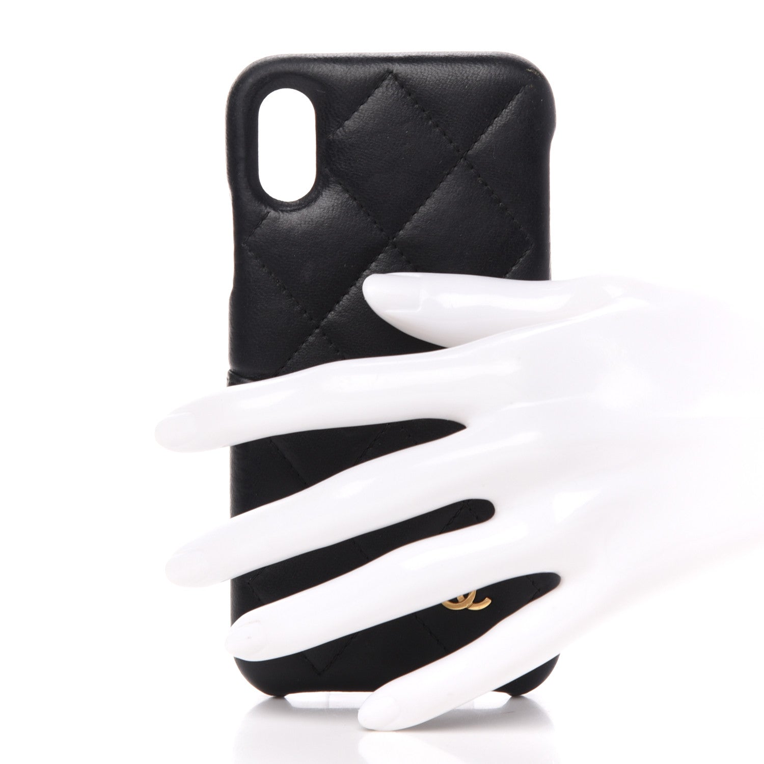 Chanel Lambskin Quilted iPhone X Case Black 2 of 7