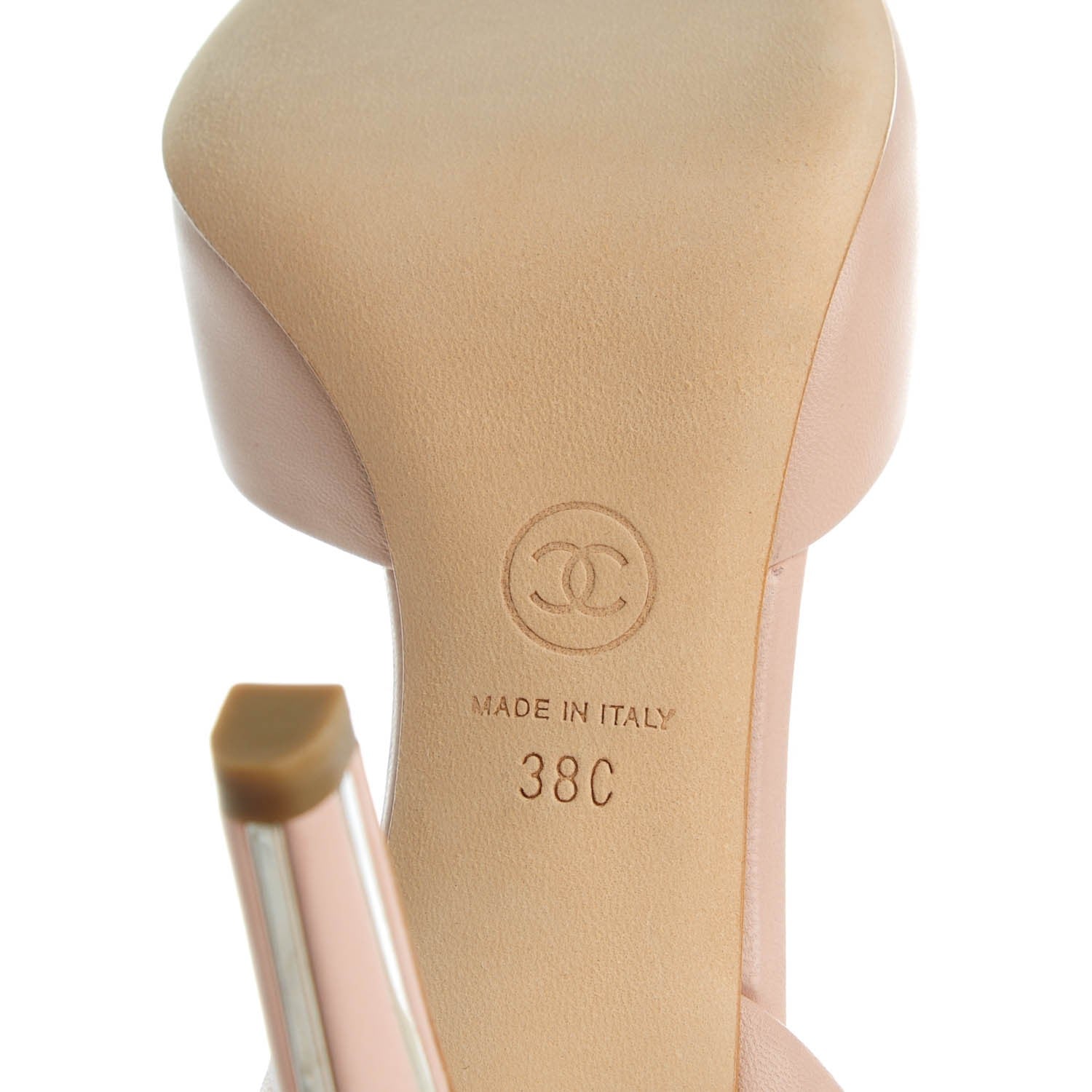 Chanel Lambskin Cap Toe CC Pumps 38 Black Pink 6 of 7
