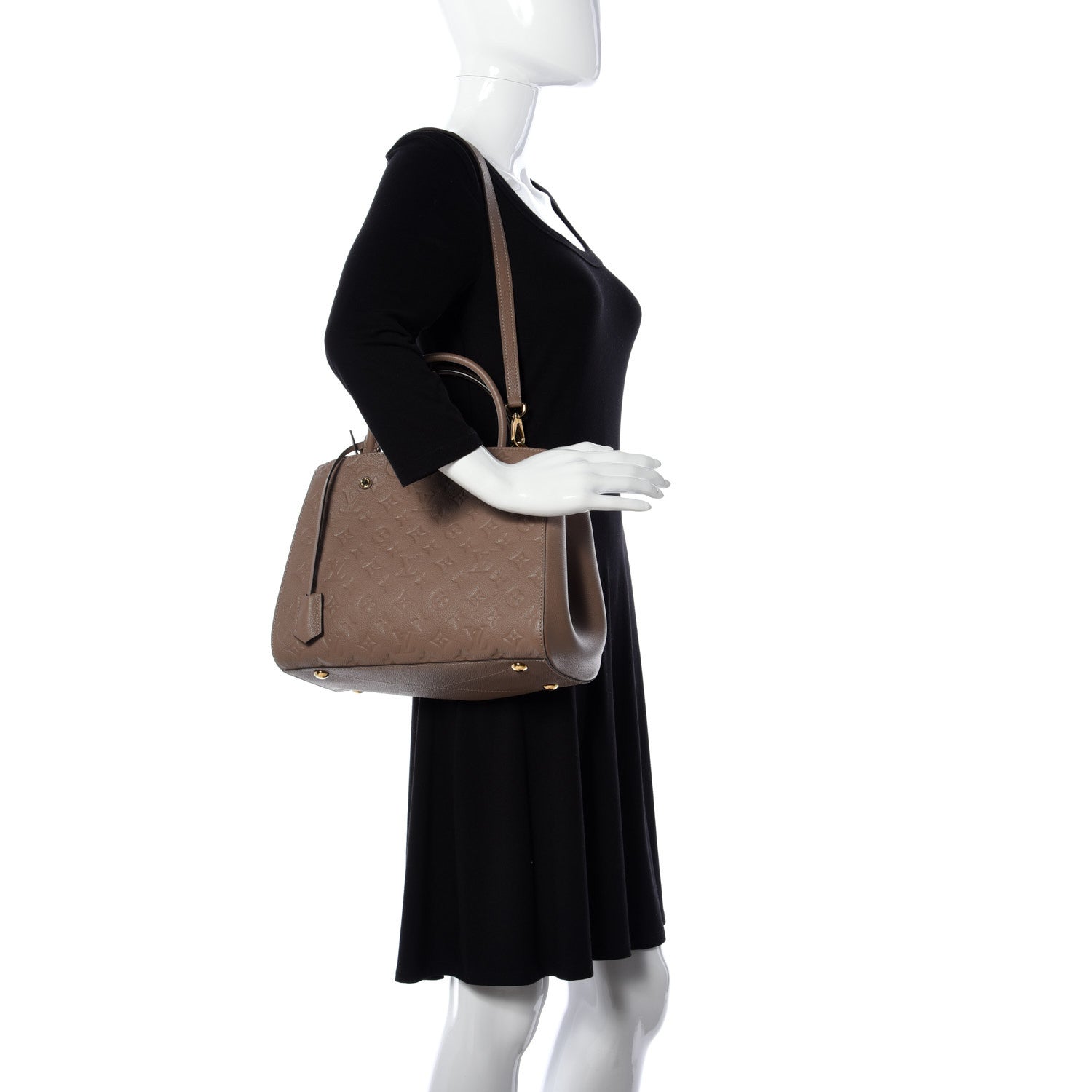 Louis Vuitton Empreinte Montaigne MM Taupe Glace 2 of 12