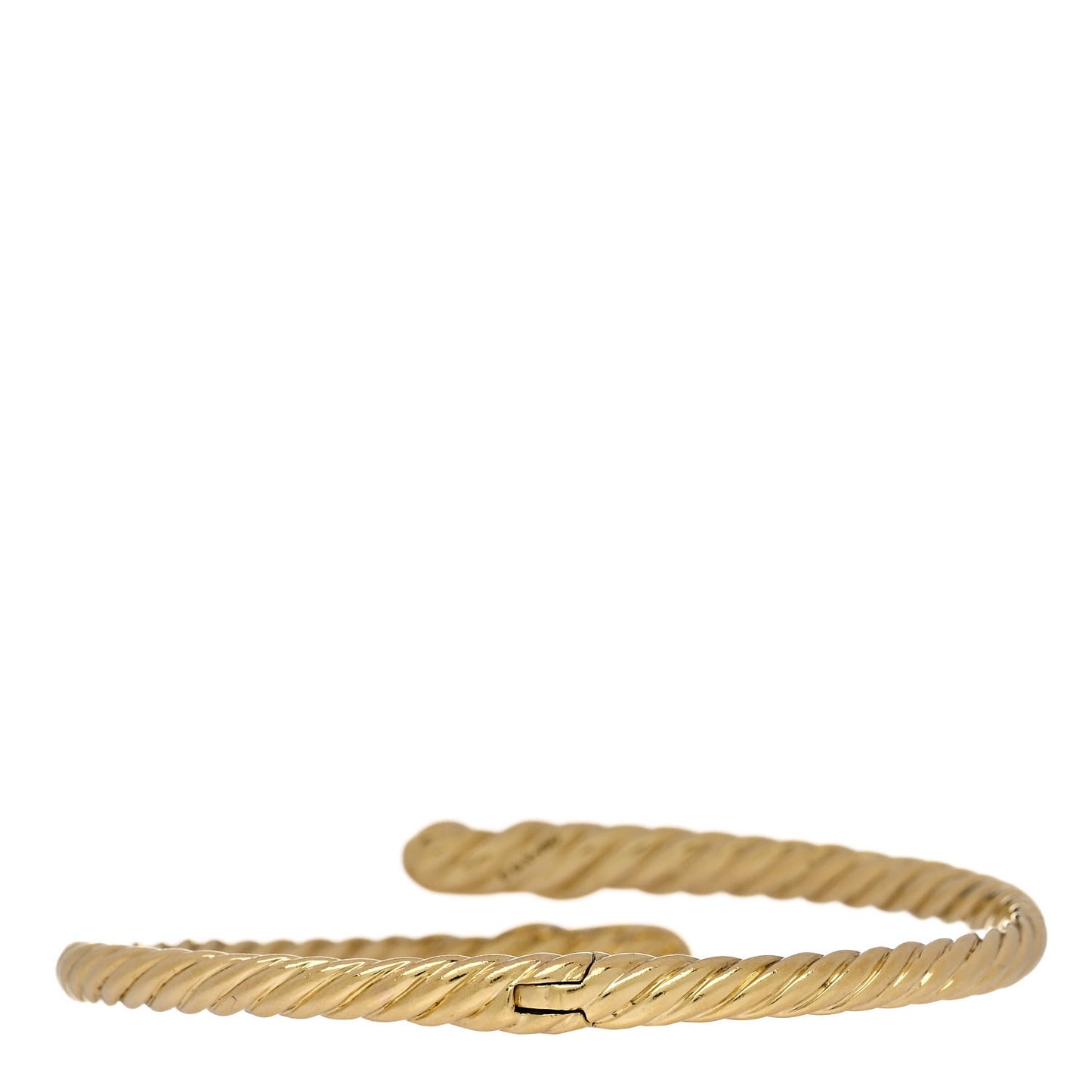 18K Yellow Gold Diamond Willow Bypass Bracelet