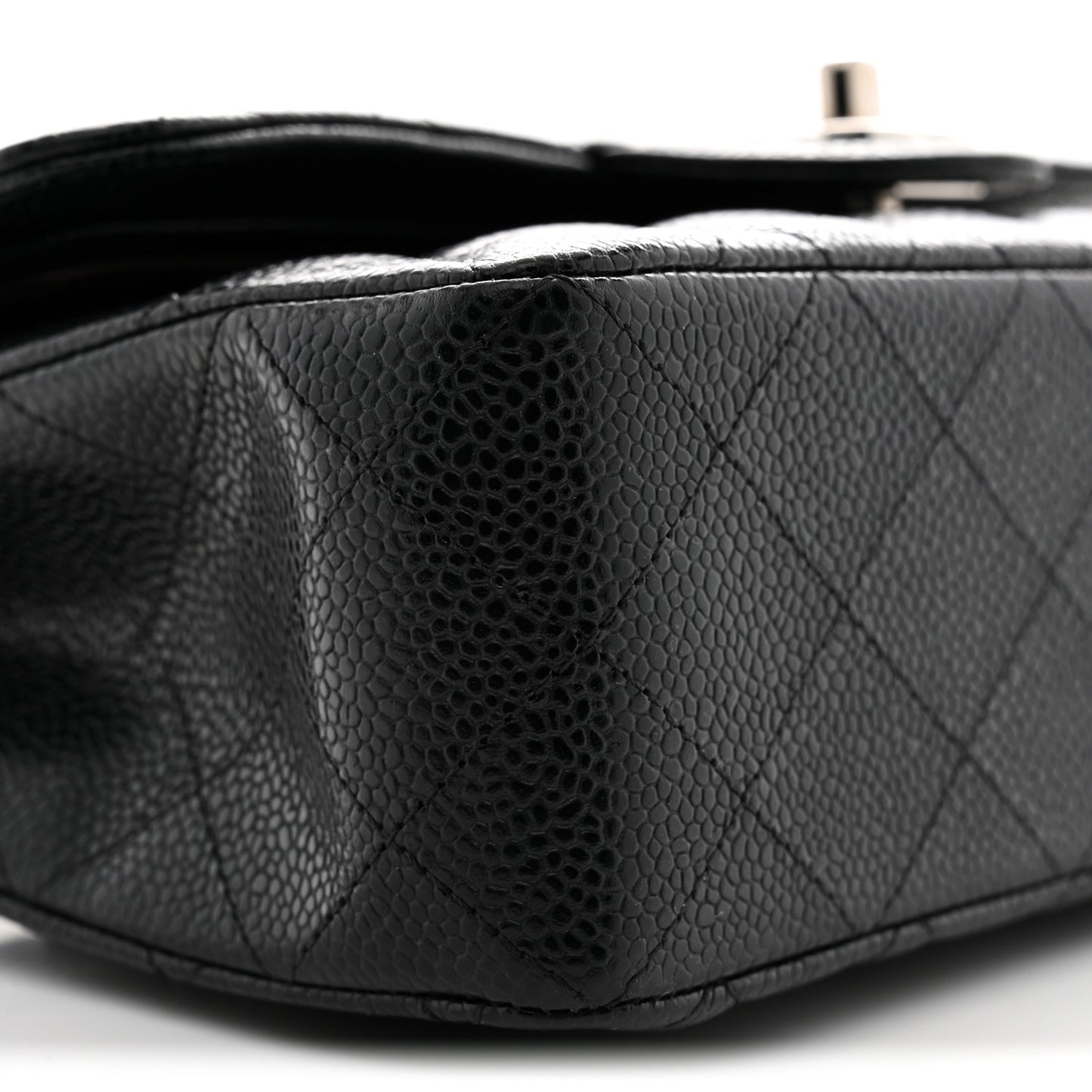 Caviar Quilted Small Double Flap Black