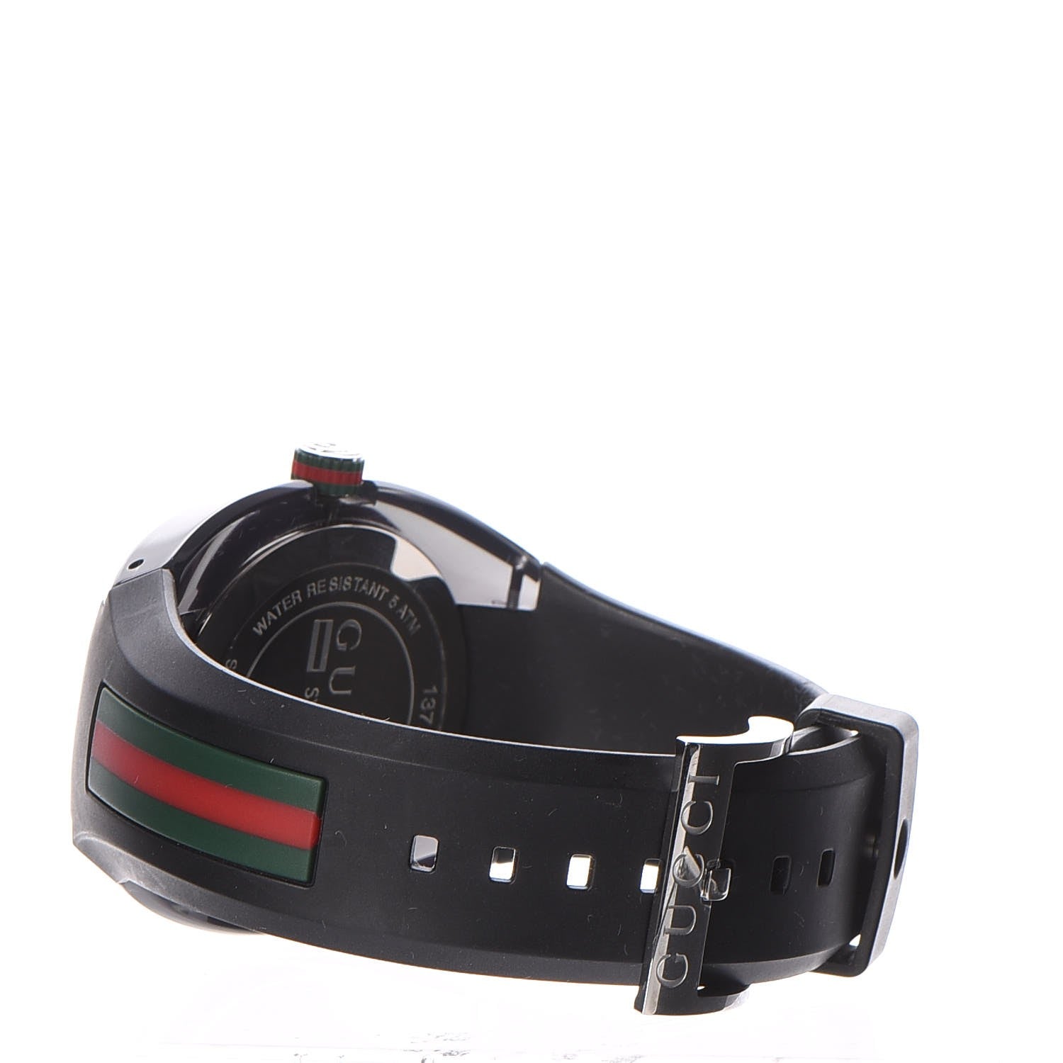 Gucci Stainless Steel Rubber 46mm Sync Web Quartz Watch Black 4 of 7