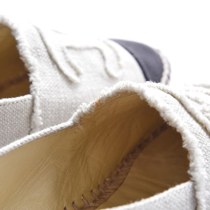 Chanel Linen CC Espadrilles 39 Beige Black 12 of 19