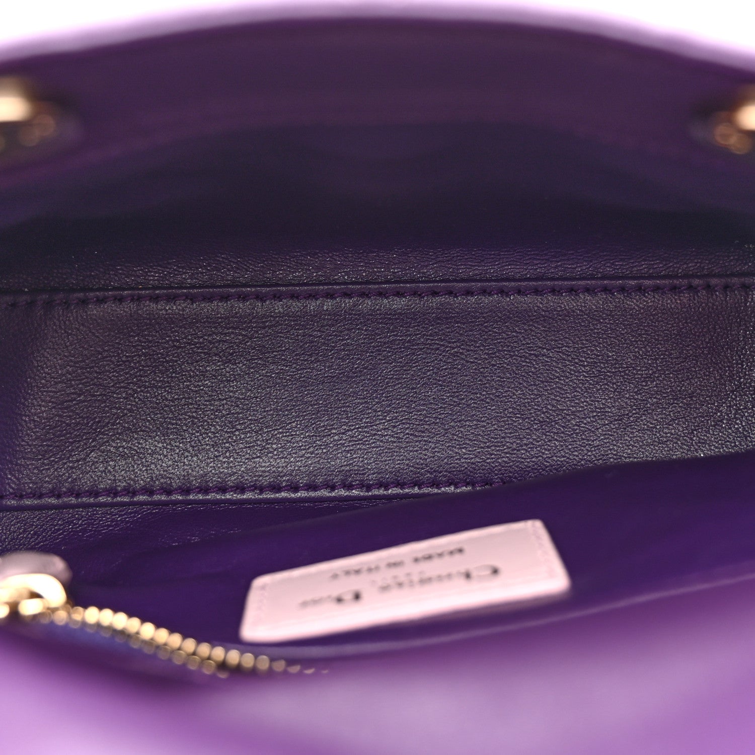 Christian Dior Lambskin Cannage Mini Bi-Color Lady Dior Purple Pink 5 of 15