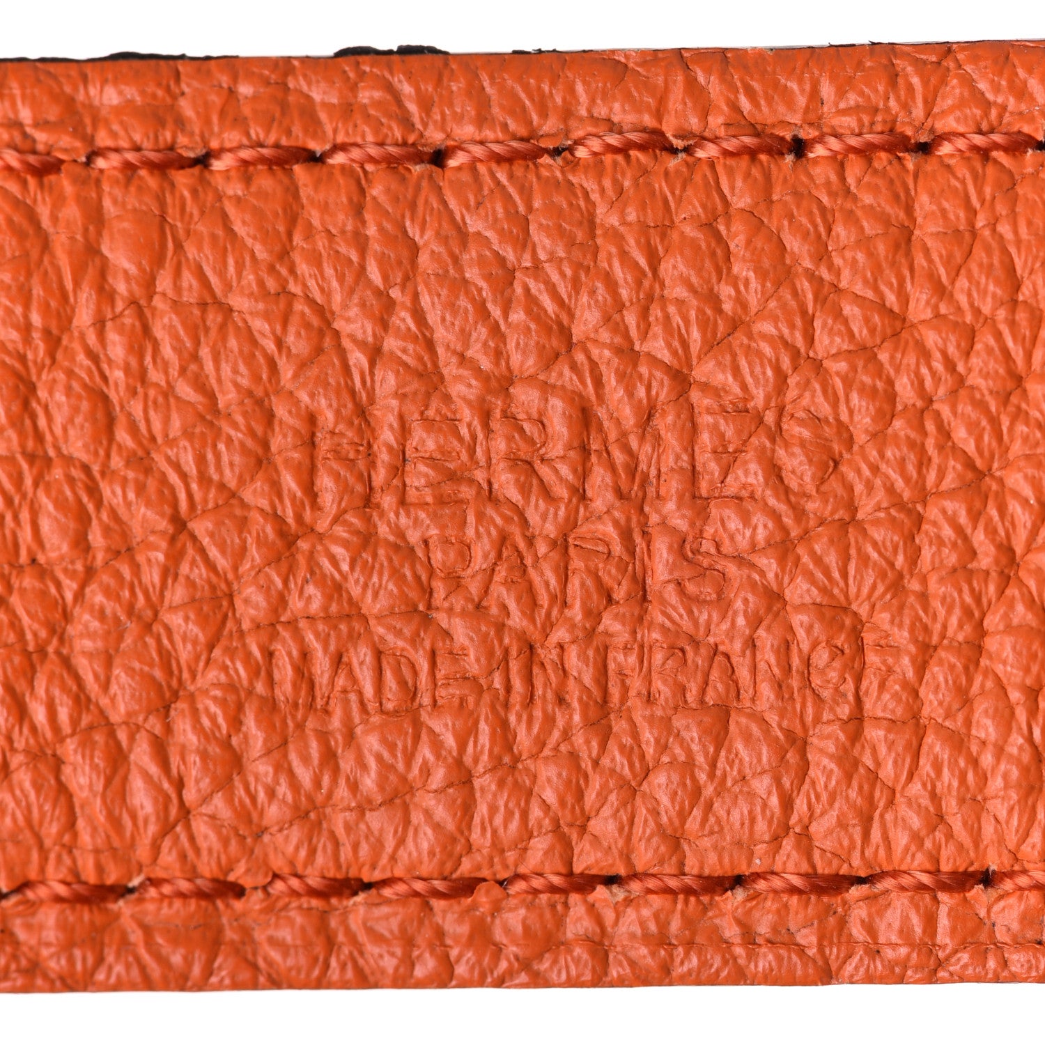 Hermes Box Taurillon Clemence 24mm Constance Belt 80 Orange Black 7 of 7