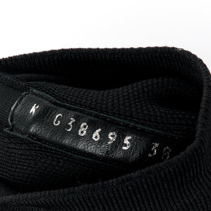 Chanel Sequin Knit Velcro Dad Sandals 38 Black 9 of 12