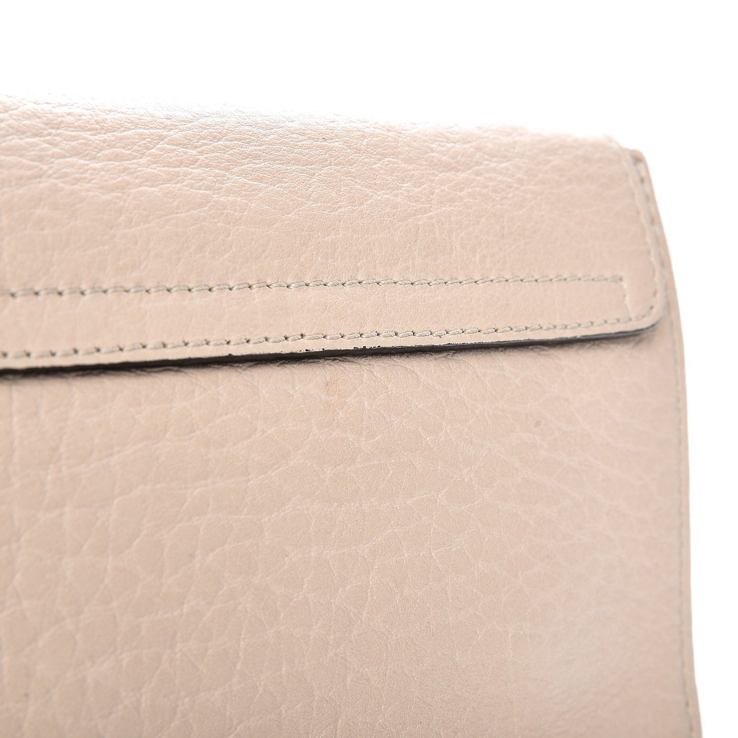 Grained Calfskin Mini Sally Flap Bag Beige