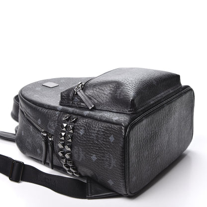 MCM Visetos Small Side Stud Stark Backpack Black 3 of 11