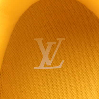 Louis Vuitton Calfskin Alligator Embossed Mens LV Trainer Maxi Sneakers 6 Yellow 8 of 13