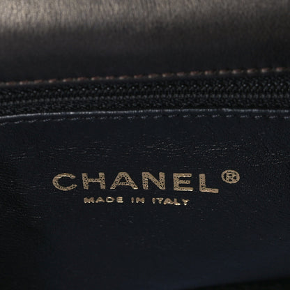 Chanel Iridescent Calfskin Quilted Crystal Mini Rectangular Flap Black Gold 6 of 8