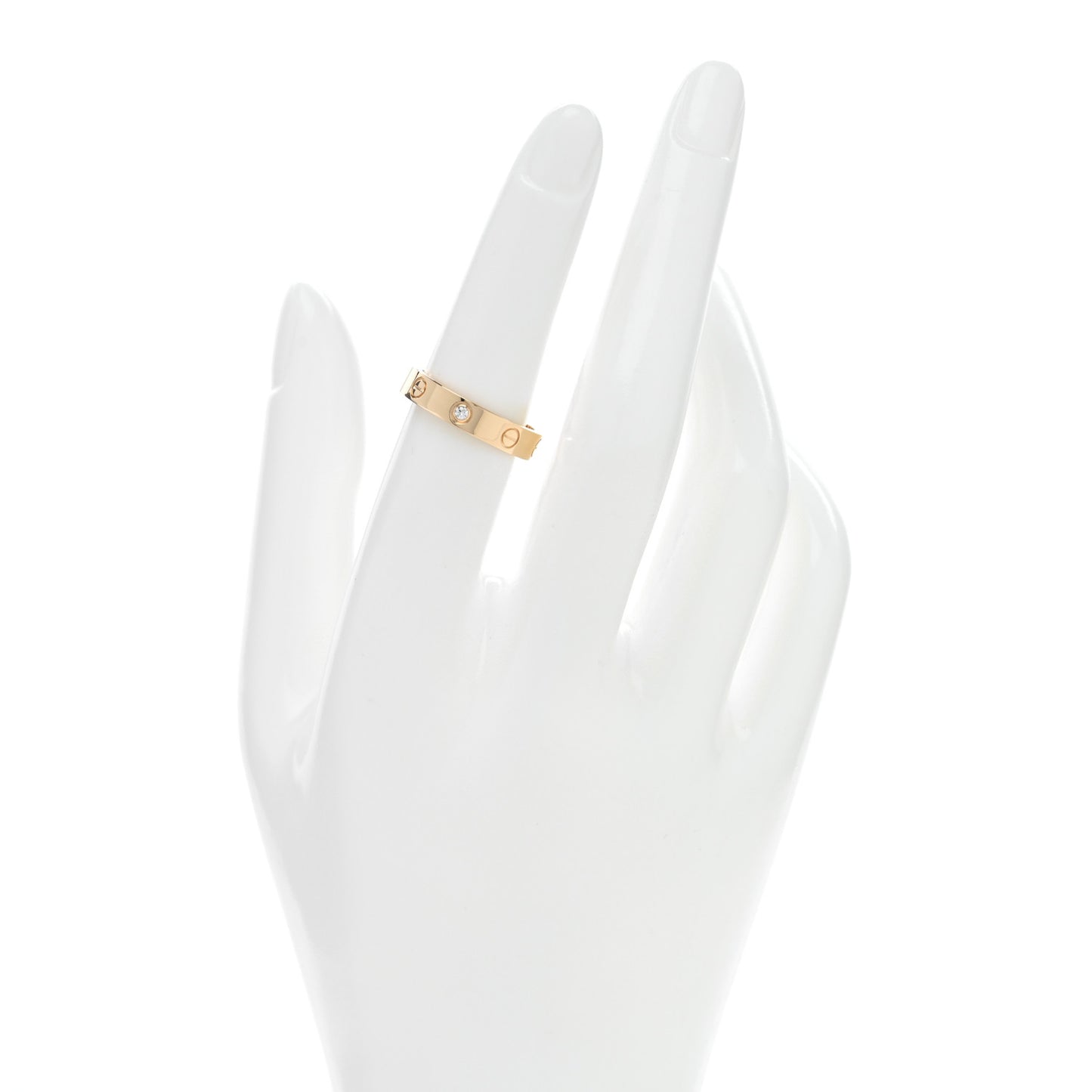 18K Yellow Gold Diamond 4mm LOVE Wedding Band Ring 53 6.25