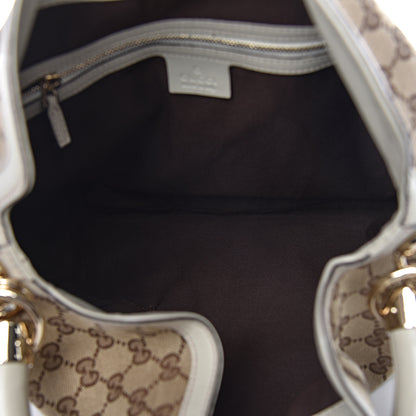 Gucci Monogram Medium Indy Top Handle Hobo Off White 6 of 11