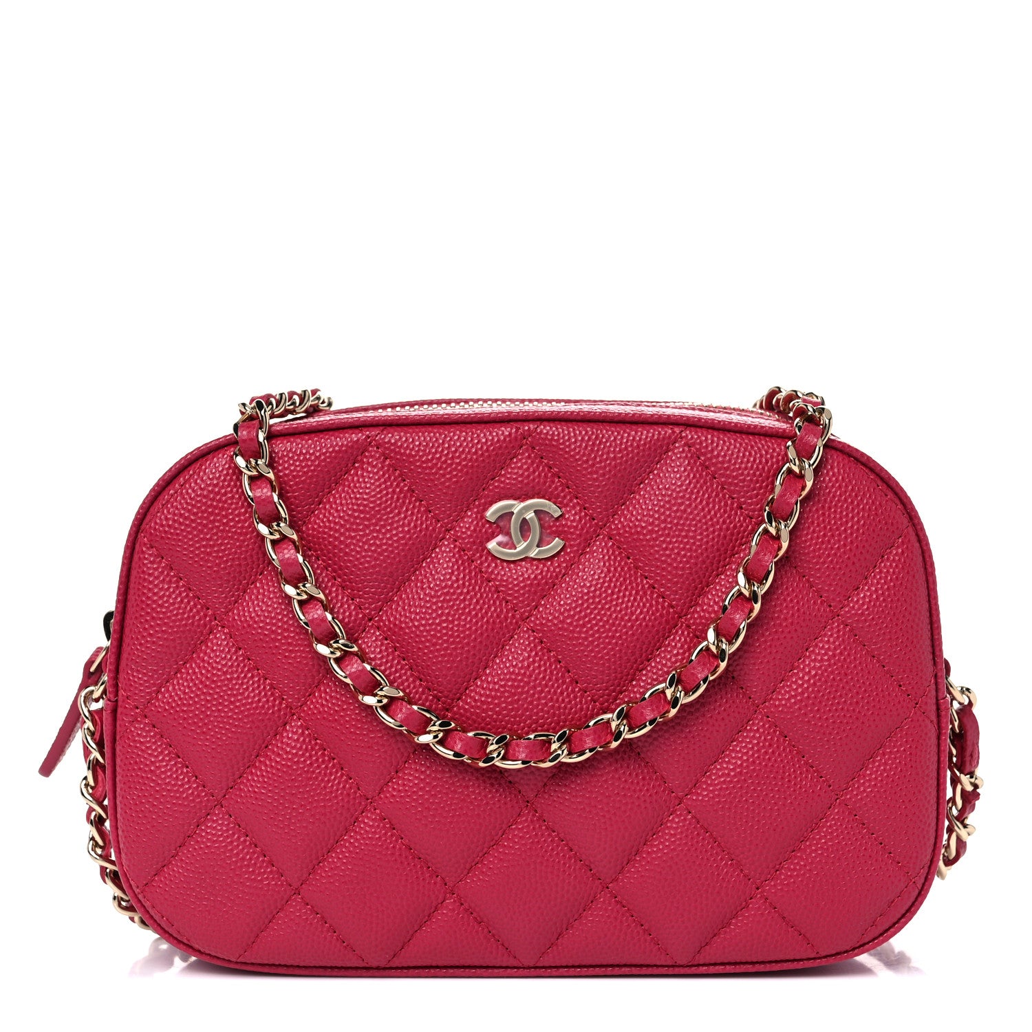 Chanel Caviar Quilted Camera Case Dark Pink 1 of 11