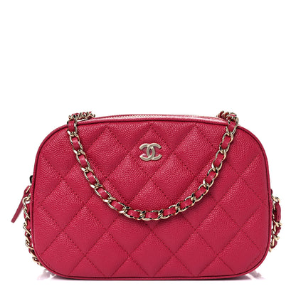 Chanel Caviar Quilted Camera Case Dark Pink 1 of 11