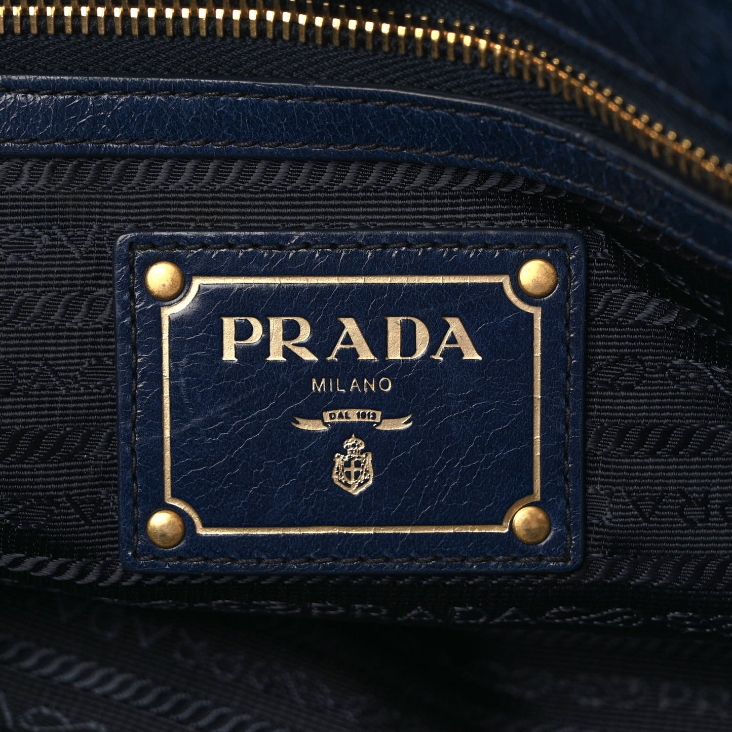 Vitello Shine Shopping Satchel Navy