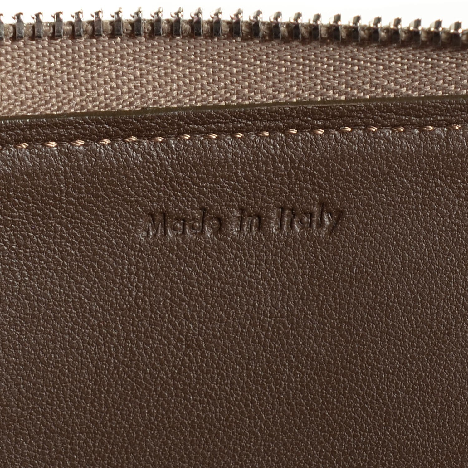 Celine Drummed Calfskin Medium Half Zip Multifunction Wallet Coin Purse Taupe 8 of 10