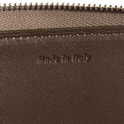Celine Drummed Calfskin Medium Half Zip Multifunction Wallet Coin Purse Taupe 8 of 10
