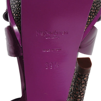 Saint Laurent Patent Stingray Tribute 105 Platform Sandals 39.5 Purple 6 of 7