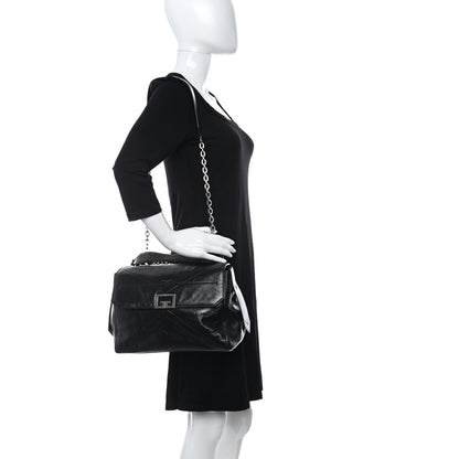 Givenchy Creased Patent Calfskin Medium ID Flap Black 3 of 10