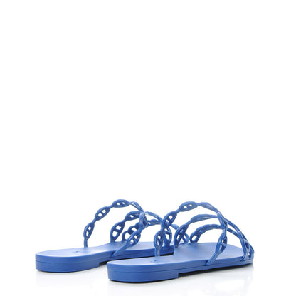 Hermes Rubber Chaine d'Ancre Rivage Sandals 35 Bleu Smalt 4 of 8