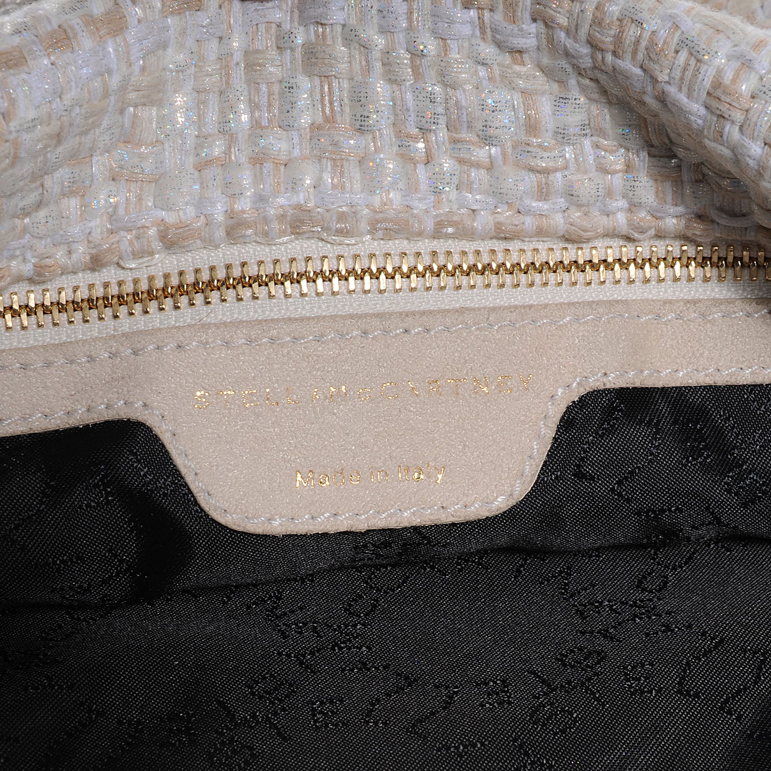 Stella McCartney Woven Oleogram Boucle Small Falabella Vanilla 5 of 9