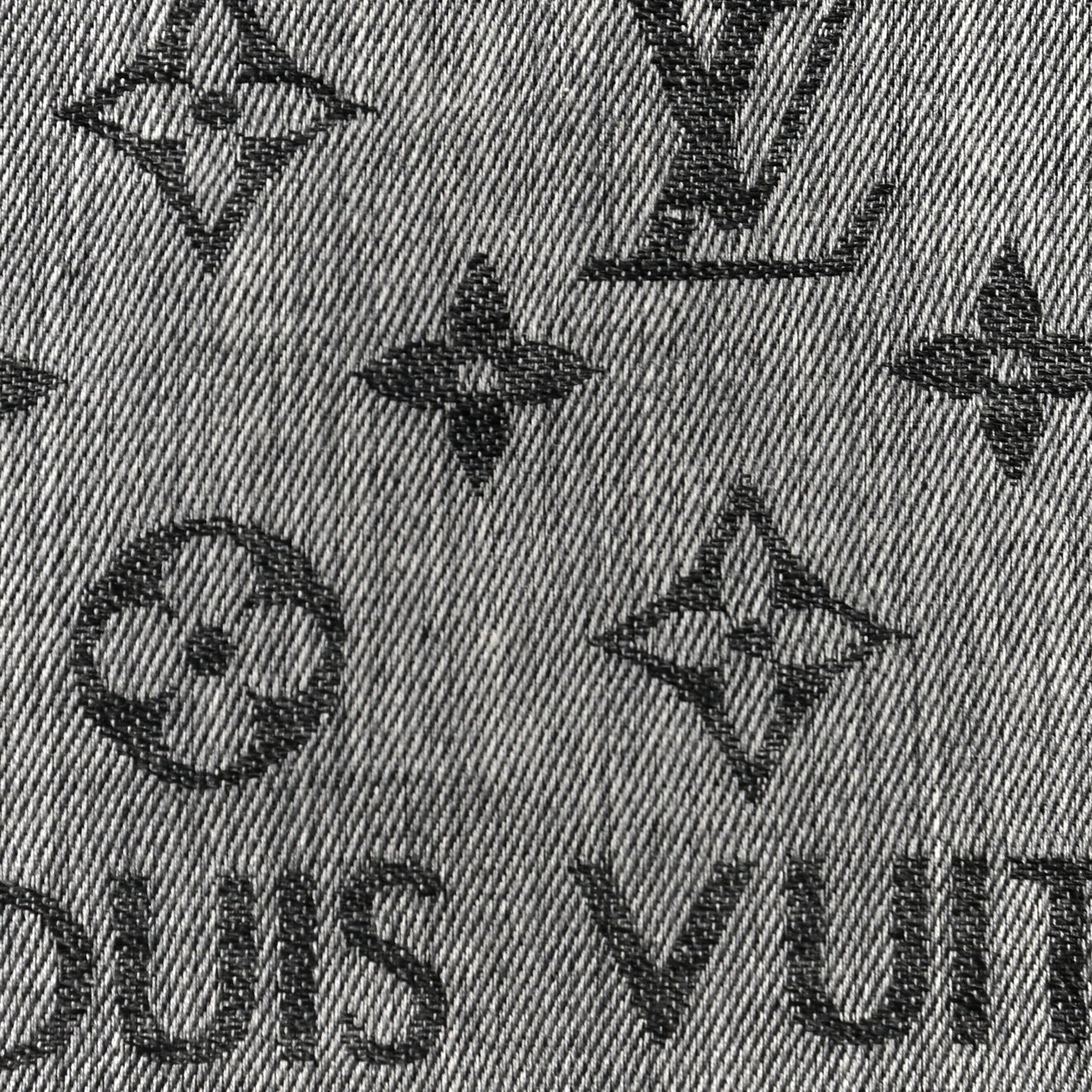 Cotton Monogram Essential Stole Gris