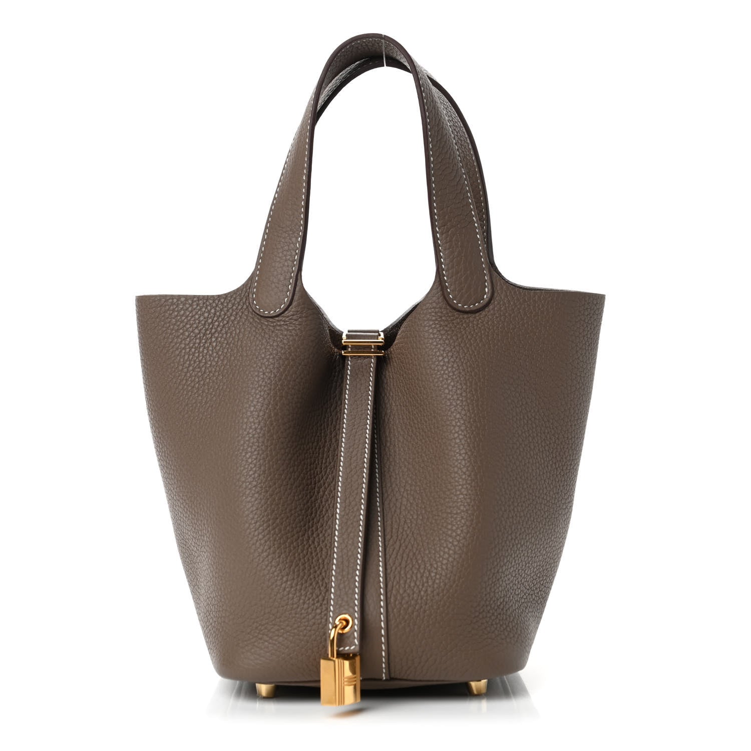 Hermes Taurillon Clemence Picotin Lock 18 PM Etoupe 1 of 4