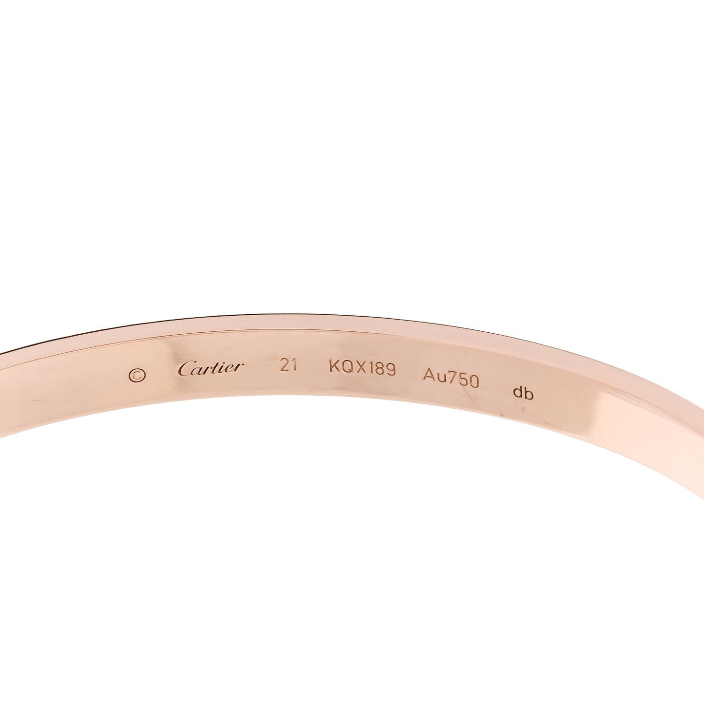 18K Pink Gold LOVE Bracelet 21