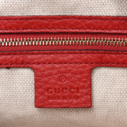Gucci Pebbled Calfskin Small Soho Bowler Tabasco Red 6 of 9