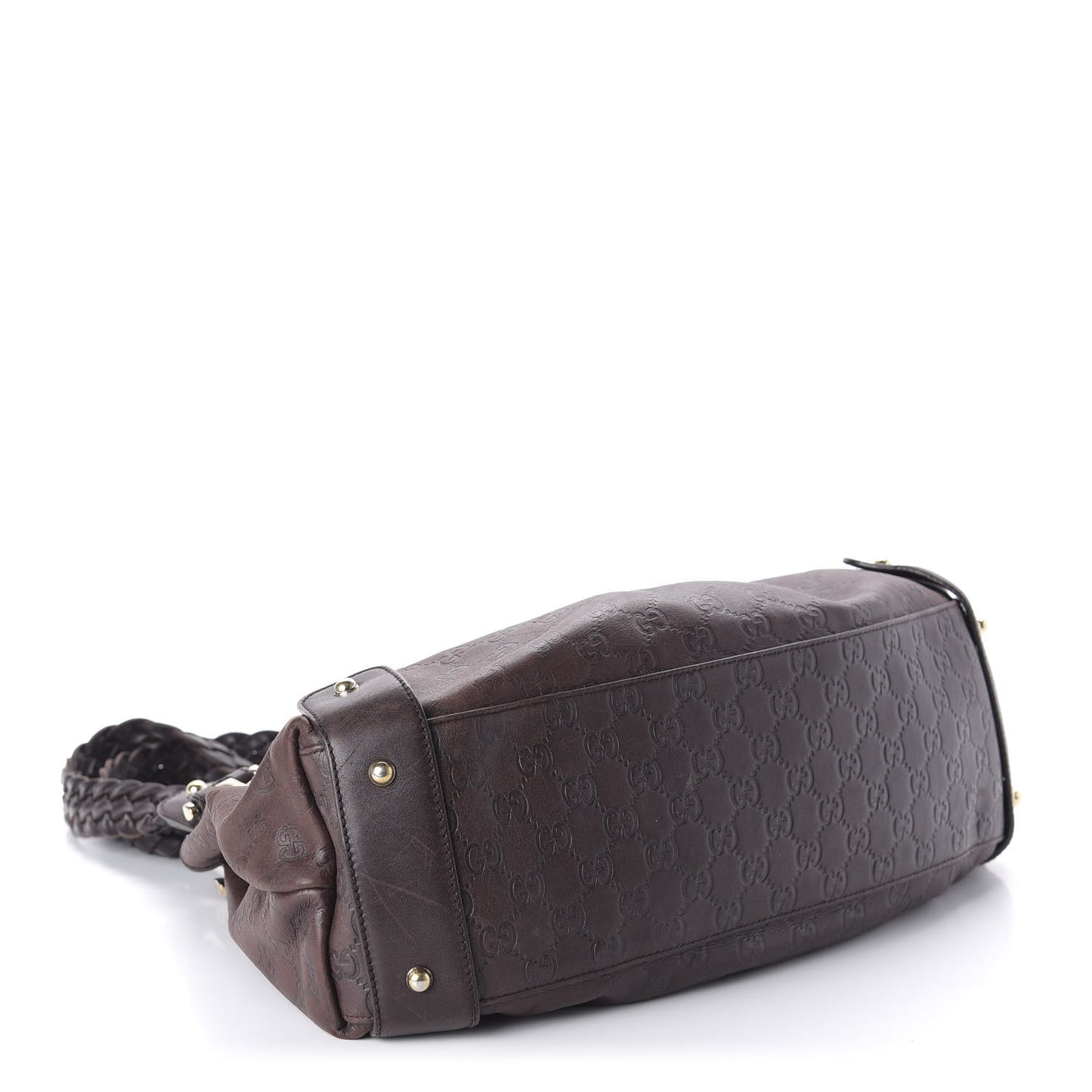 Guccissima Medium Pelham Shoulder Bag Dark Brown