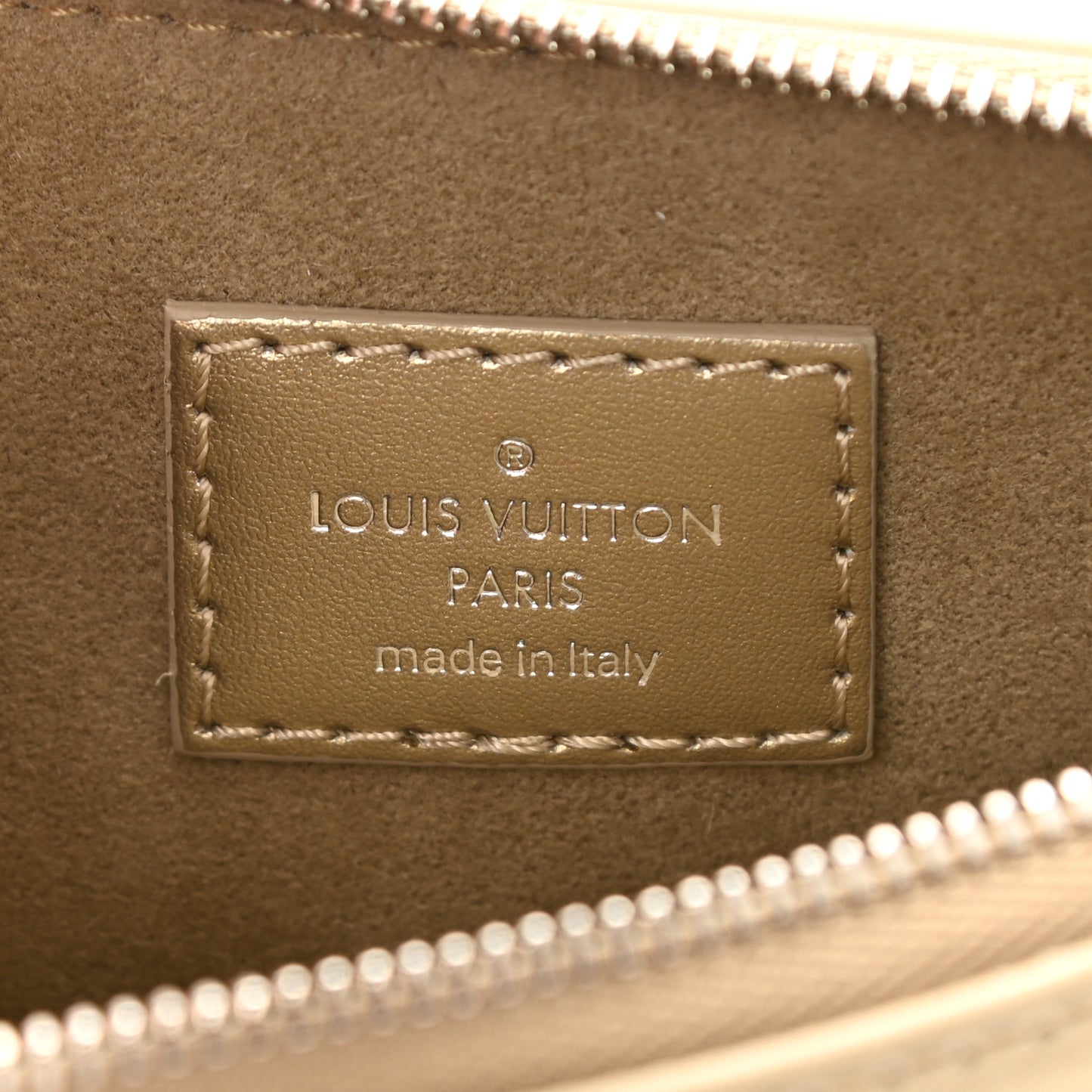 Calfskin Debossed Monogram Lexington Pochette Light Gold