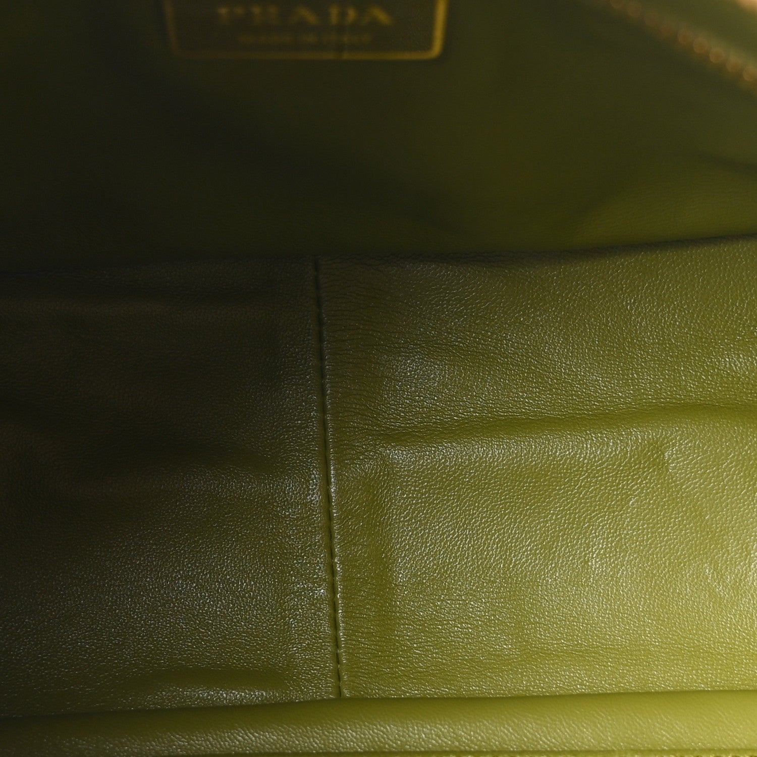 Prada Soft Calfskin Medium Aimee Shoulder Bag Pistachio 5 of 10