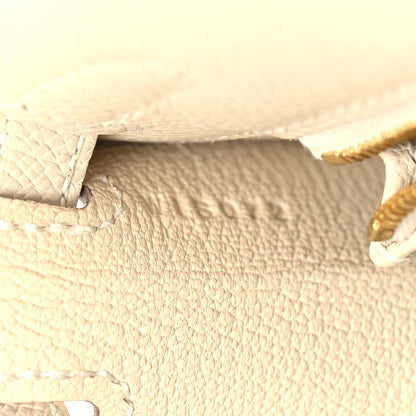 Hermes Epsom Kelly Sellier 25 Craie 7 of 11