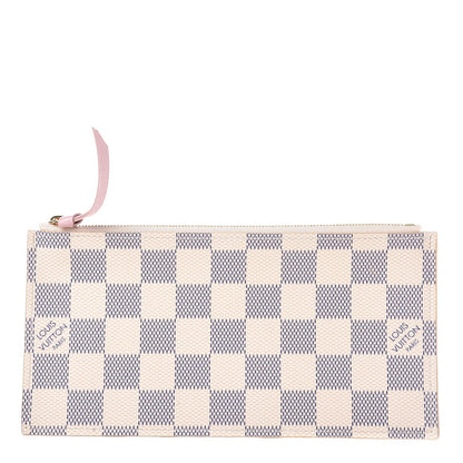 Louis Vuitton Damier Azur Felicie Chain Wallet Zippered Insert Rose Ballerine 1 of 6