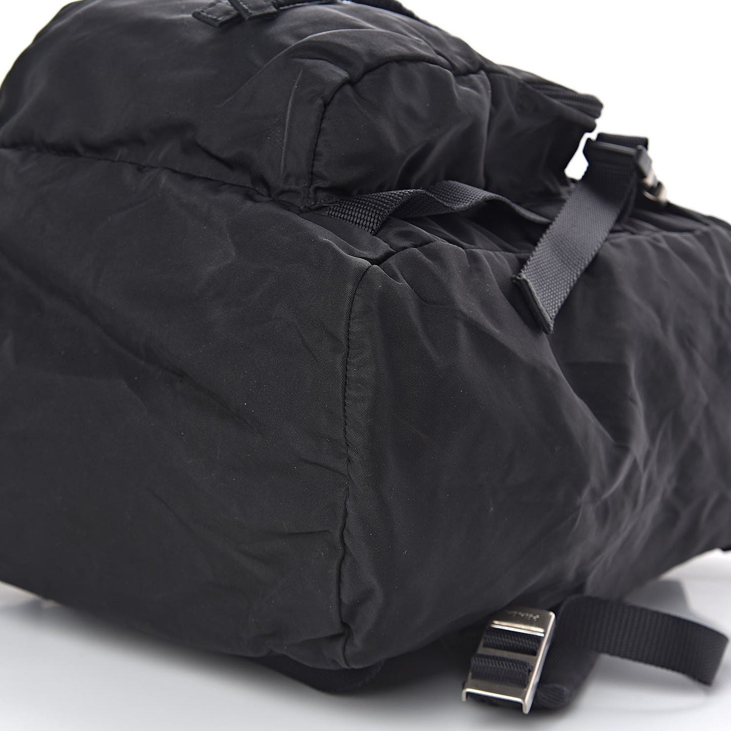 Tessuto Nylon Montagna Double Buckle Backpack Black