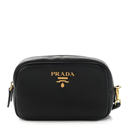 Prada Vitello Daino Wristlet Black 1 of 9