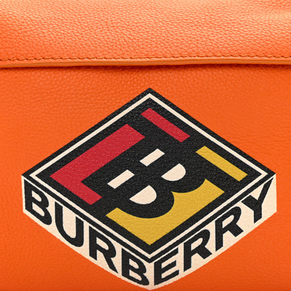 Burberry Grainy Calfskin Logo Graphic Sonny Bum Bag Orange 7 of 10