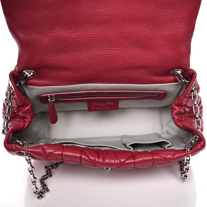 Christian Dior Lambskin Cannage Small Milly La Foret Shoulder Bag Rouge Carmin 5 of 8