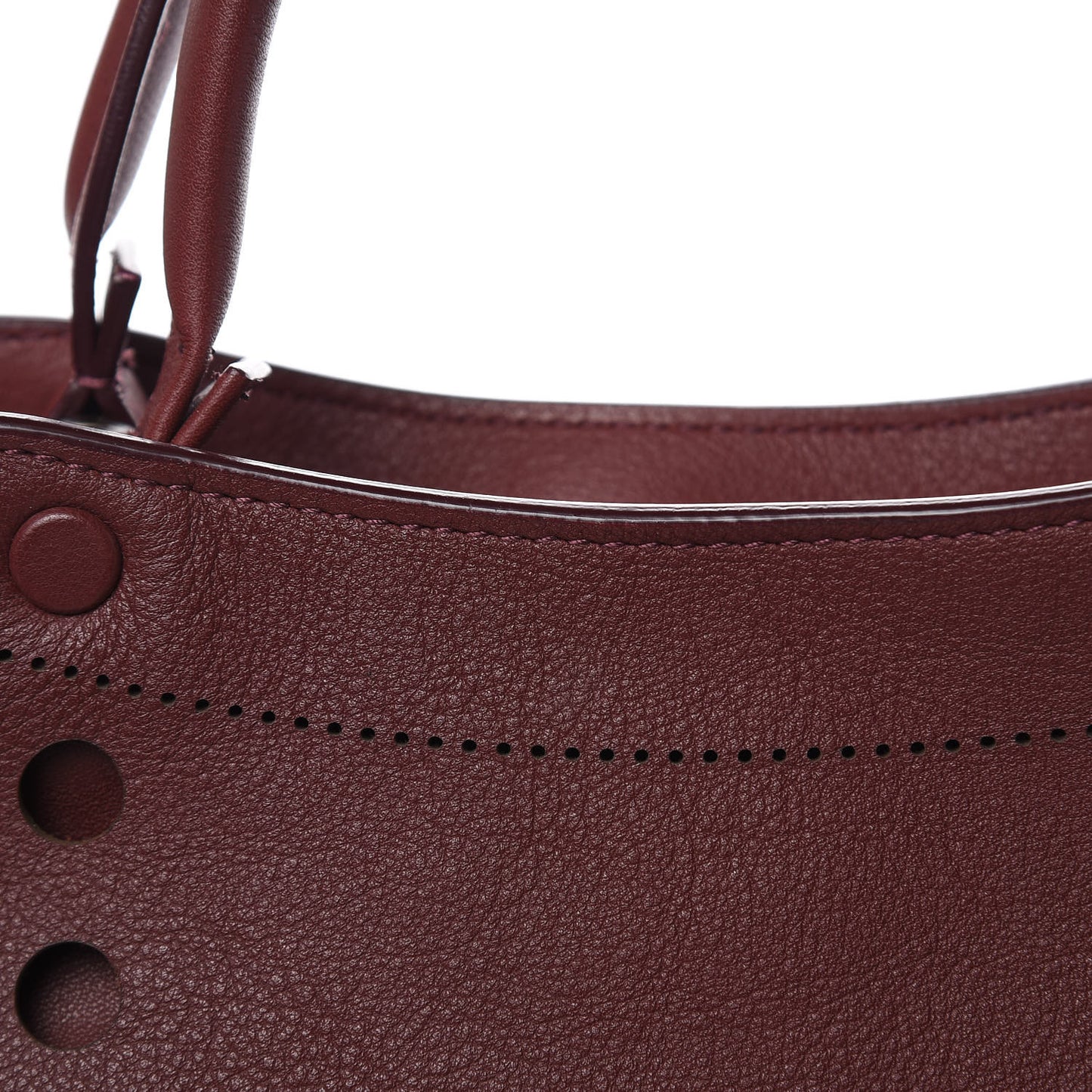 Veau Soyeux Perforated Blackout Hardware S City Rouge Bordeaux