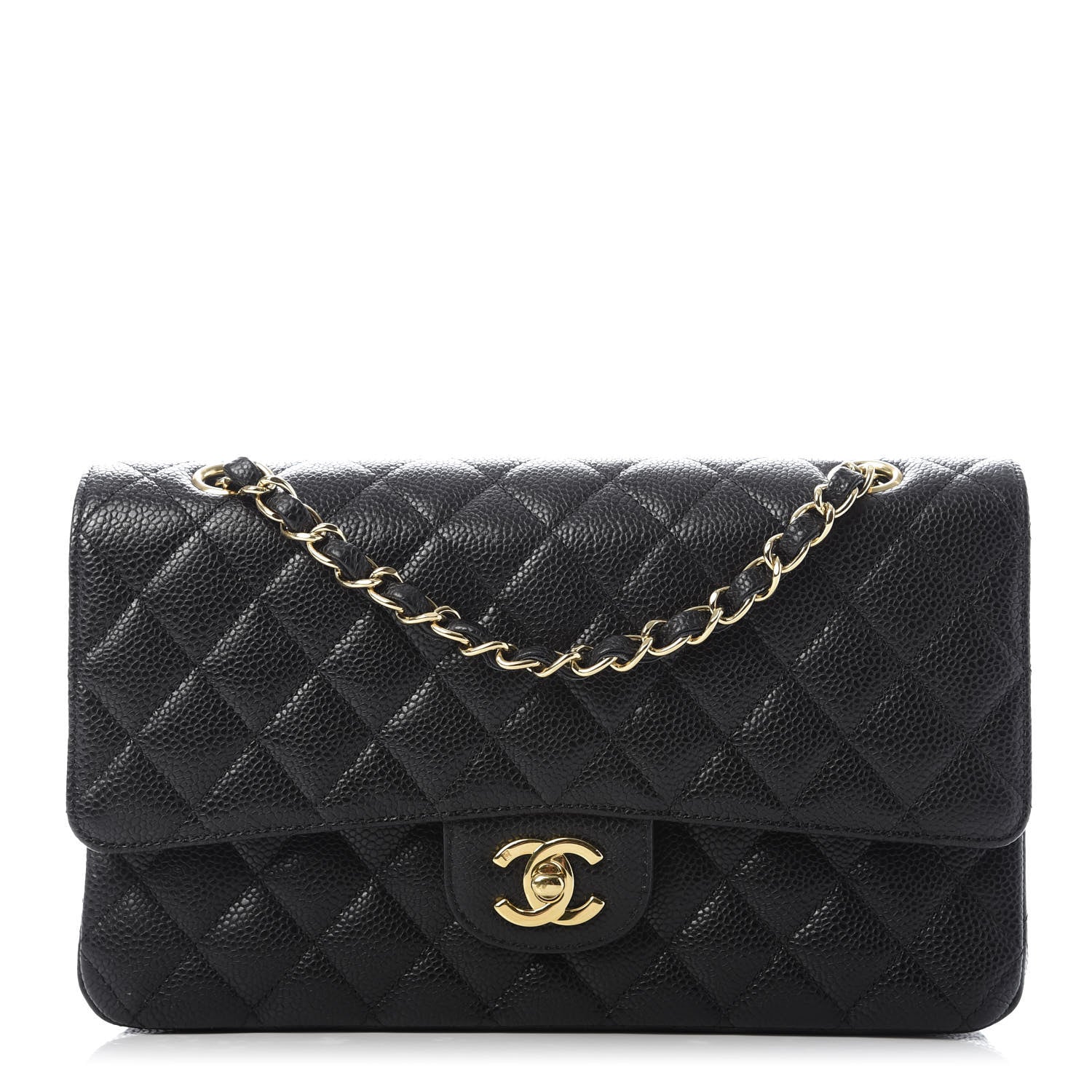 Chanel Caviar Quilted Medium Double Flap Black 1 of 10