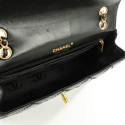 Chanel Glazed Calfskin Quilted Medium Single Flap Black 6 of 8