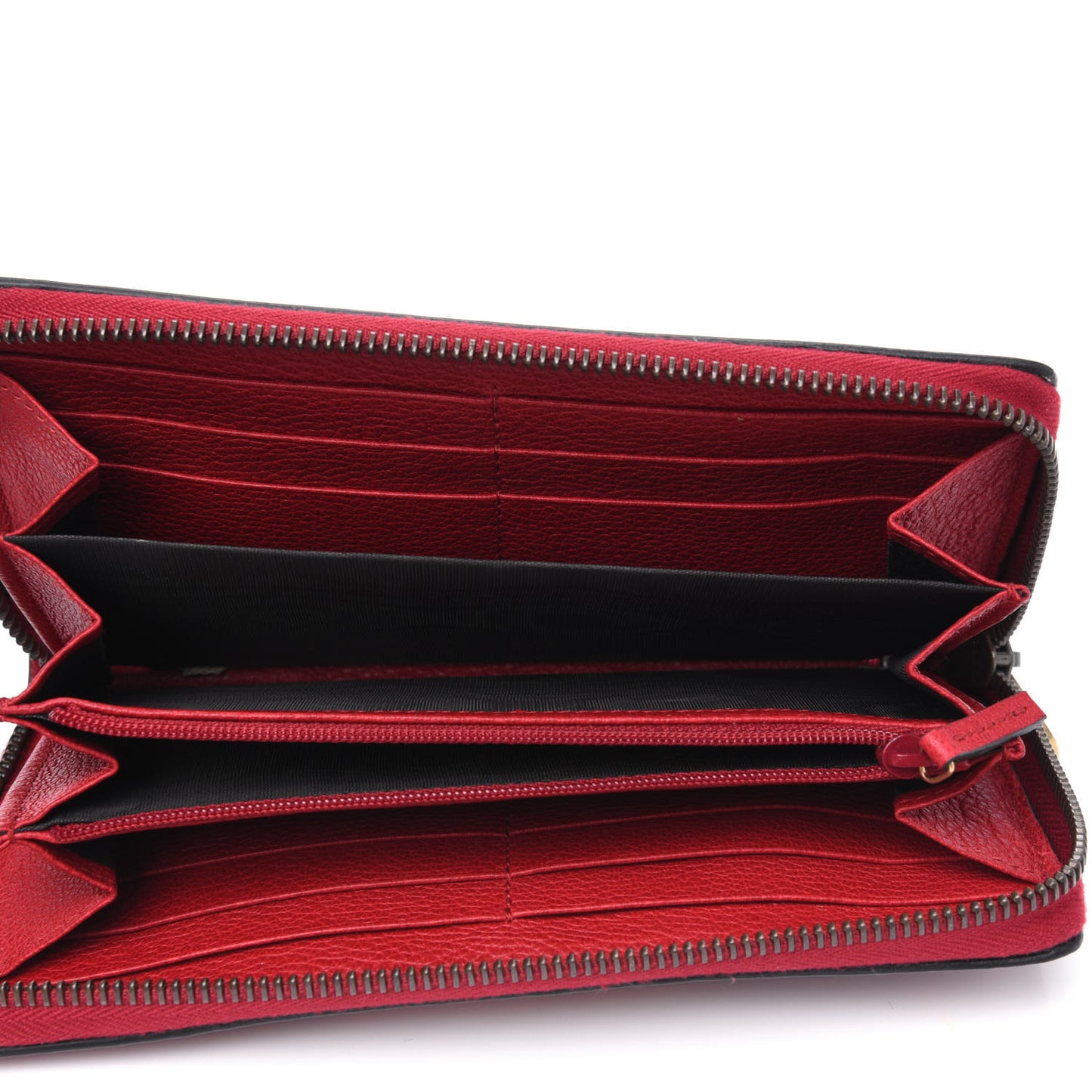 Cripto Calfskin Interlocking G Logo Zip Around Wallet Hibiscus Red Giallo Black Green Red