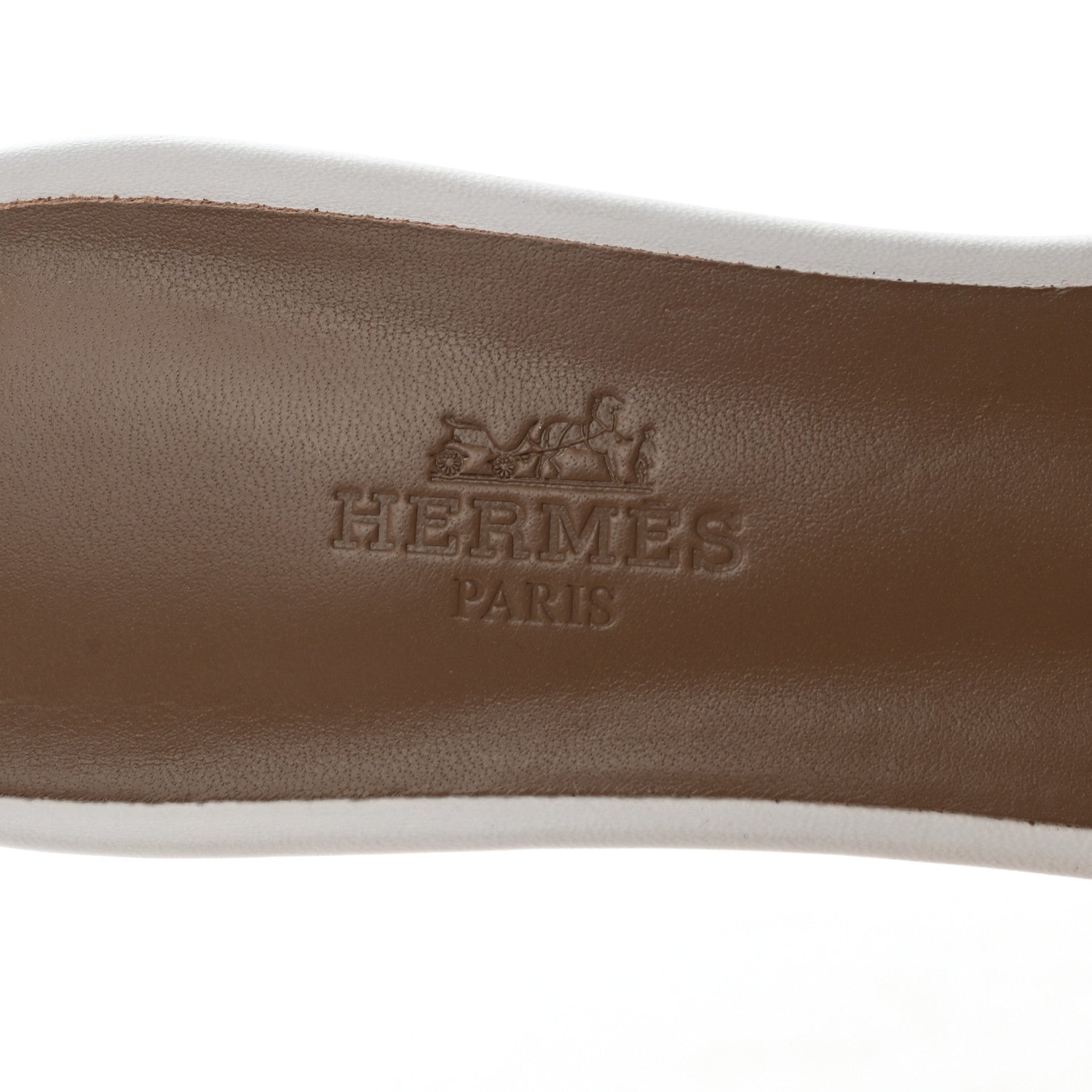 Hermes Calfskin Dreamy Sandals 37 White 7 of 9